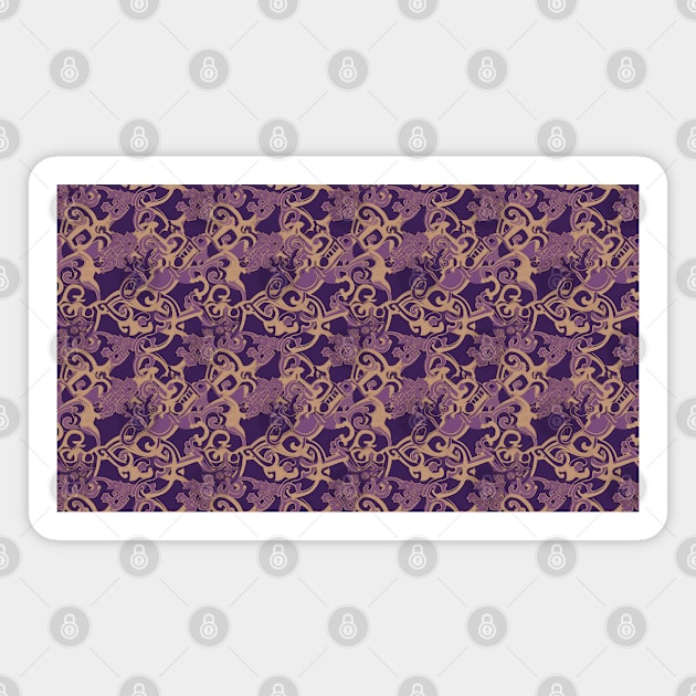 Purple Trendy Pattern V10 Magnet by Family journey with God